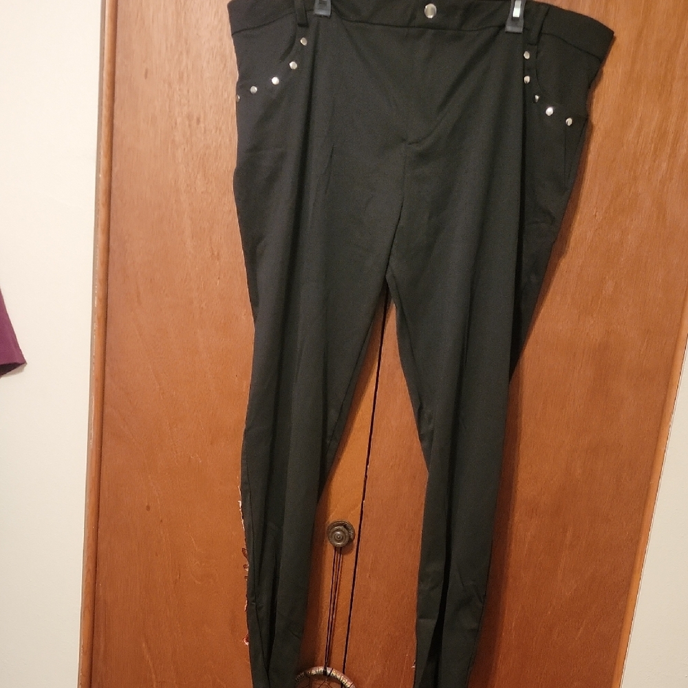 Next Black Skinny Pants with Stud Accents